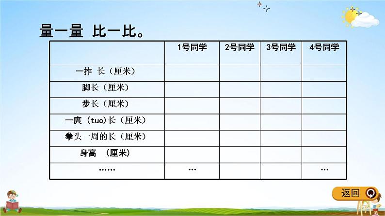 青岛版五年制数学一年级下册《8-3 我们身上的“小尺子”》课堂教学课件PPT07