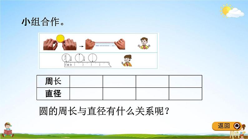 青岛版五年制数学五年级下册《1-2 圆的周长》课堂教学课件PPT第4页