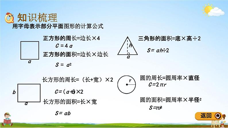 青岛版五年制数学五年级下册《总复习1-10 用字母表示数和简易方程》课堂教学课件PPT第3页