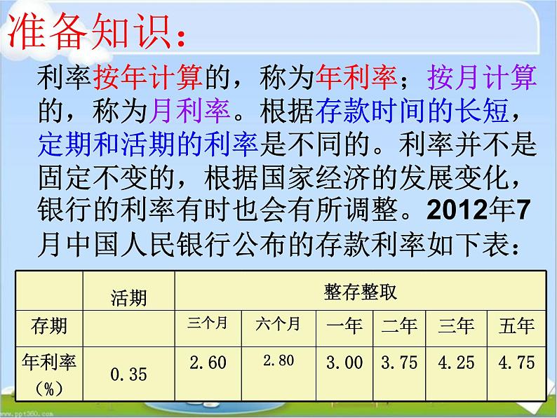 新人教版六年级下册数学利率PPT第8页