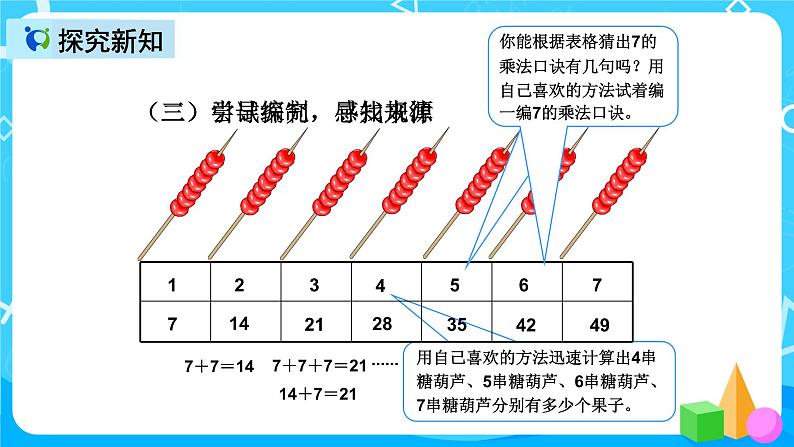 人教版数学二年级上册第六单元第二课时《7的乘法口诀2》第5页