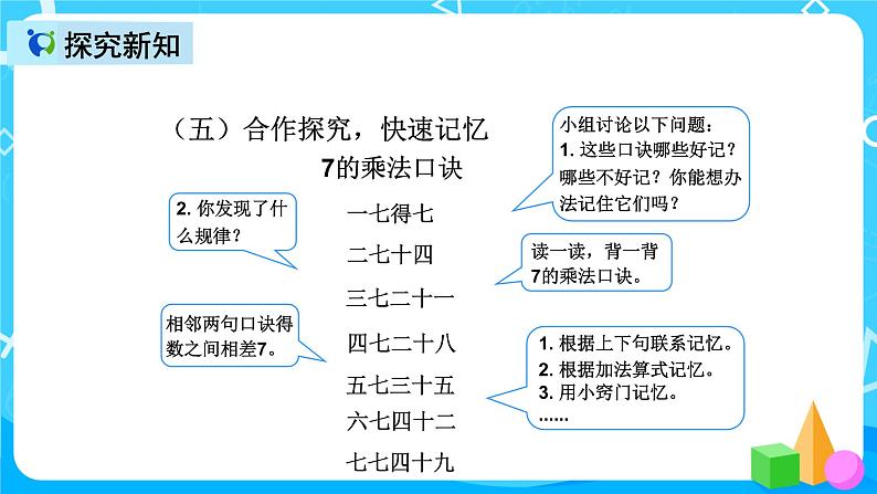 人教版数学二年级上册第六单元第二课时《7的乘法口诀2》第7页