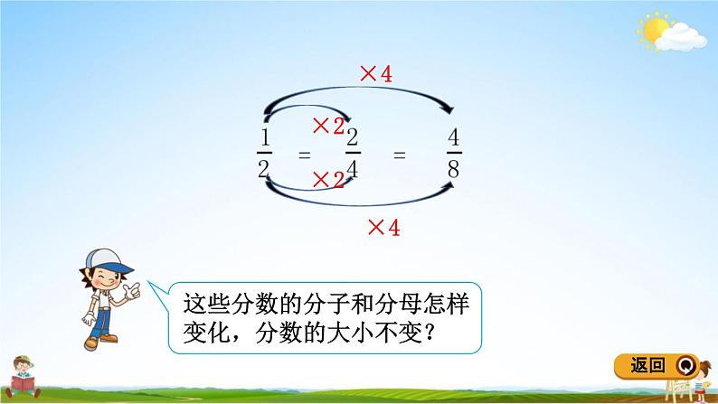 青岛版五年制数学四年级下册《5-3 分数的基本性质》课堂教学课件PPT第5页