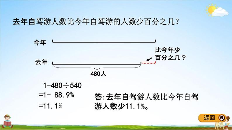 青岛版五年制数学五年级下册《3-1 求一个数比另一个数多（少）百分之几》教学课件PPT07