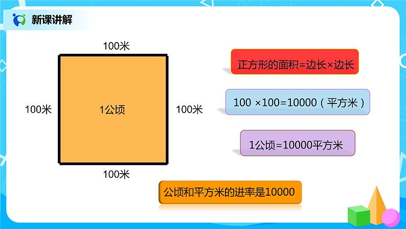 人教版小学数学四年级上册2.1《认识公顷》PPT课件+教学设计+同步练习08