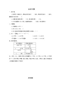 人教版三年级下册认识小数复习练习题