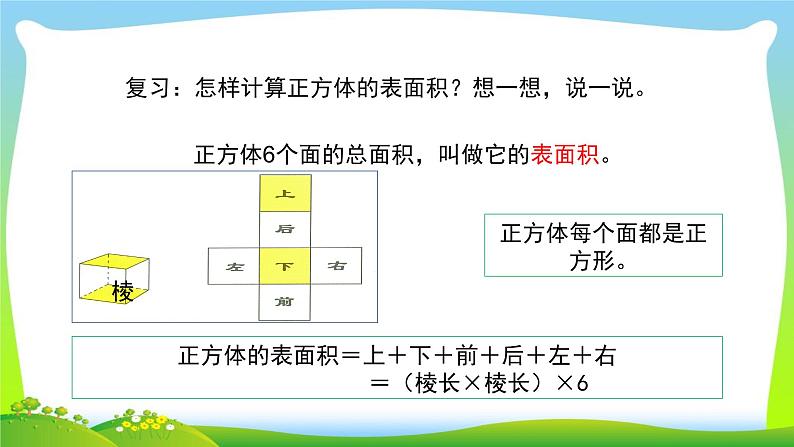 西南师范大学 五年级数学下 长方体、正方体的表面积 第二课时 .pptx第3页