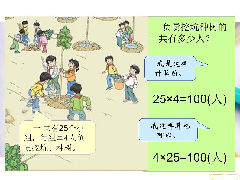 四年级数学下册课件-6乘法交换律和结合律及有关的简便计算-苏教版(共19张ppt)第4页