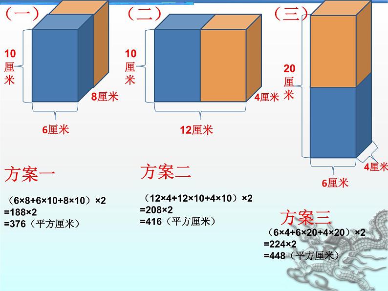 五年级下册数学课件－3.7综合实践 设计长方体的包装方案｜西师大版（2014秋）第4页