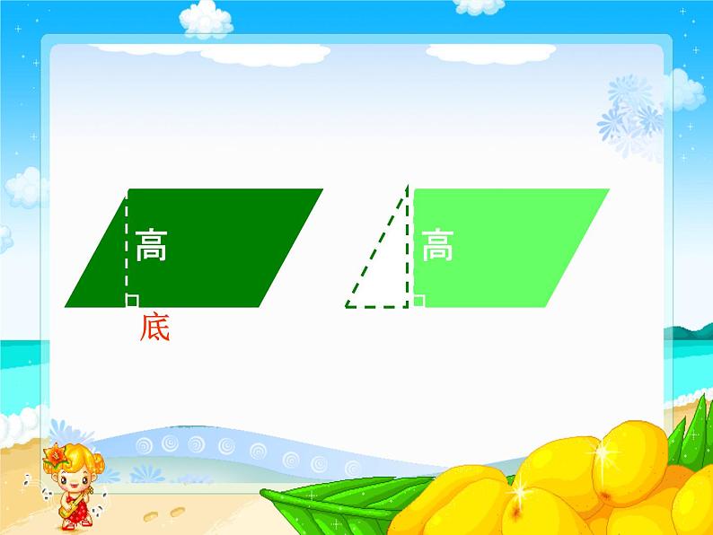 小学数学青岛版五四制四年级下册 2.1平行四边形的面积 课件第7页