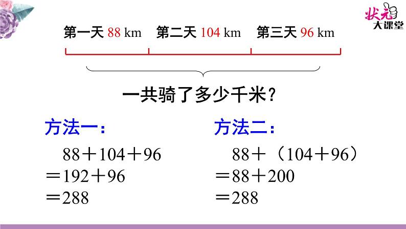 小学数学 北京版 四年级上册 加法运算定律部优课件第7页