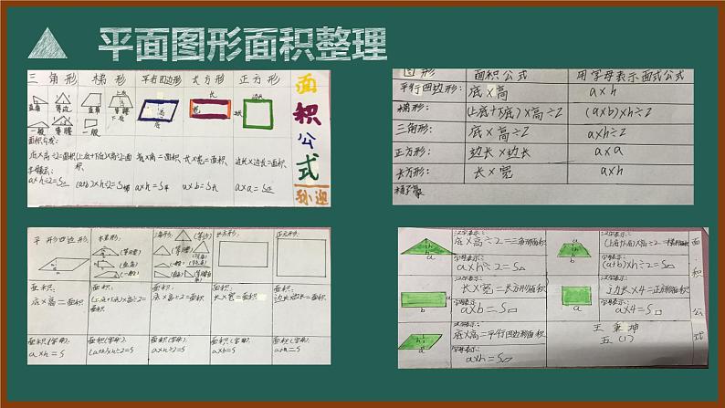 小学数学 北京版 五年级上册 平行四边形梯形和三角形 平面图形的整理与复习部优课件第6页