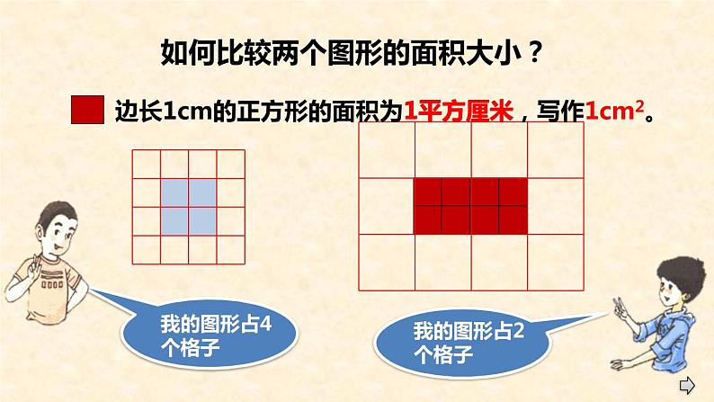 小学数学 沪教版 三年级上册 长方形与正方形的面积部优课件01