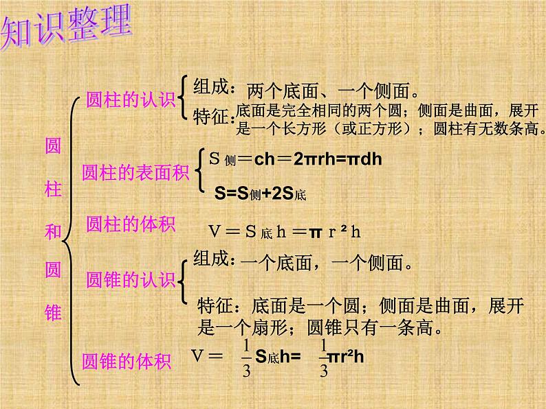 六年级下册数学课件-2.3 圆柱和圆锥—整理与复习    ︳西师大版第3页