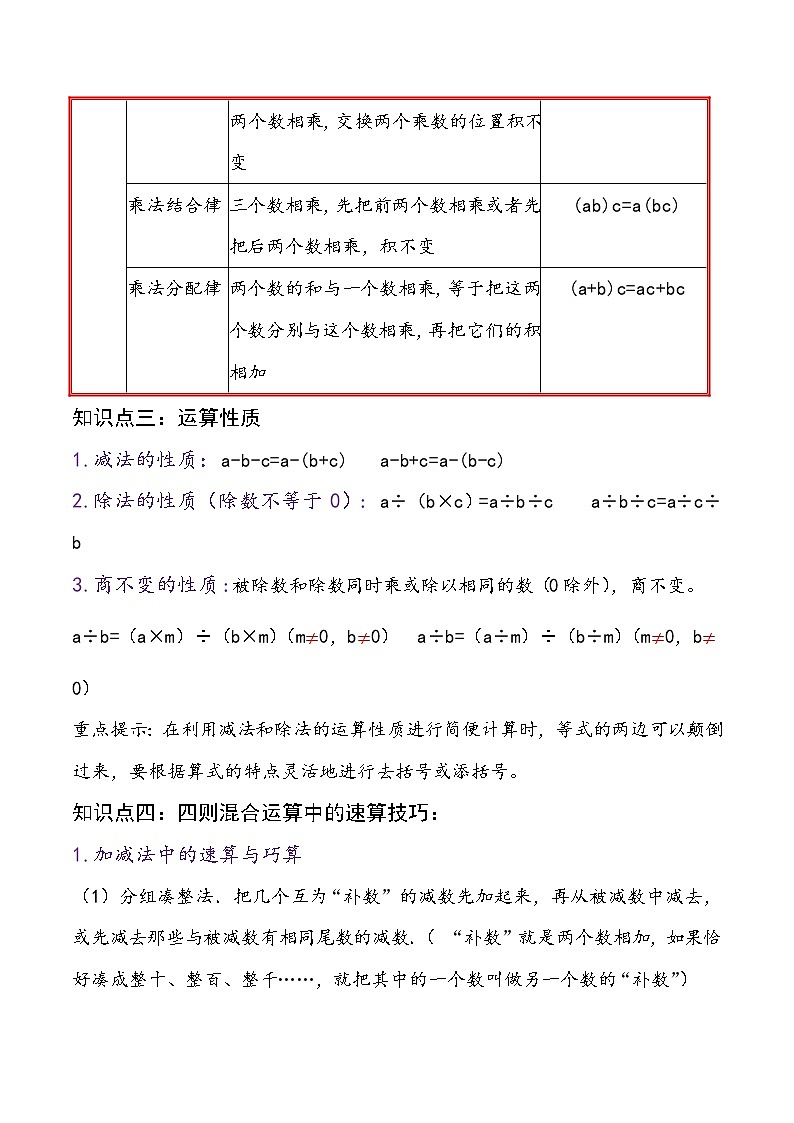 2022年小升初专题精炼 第6讲四则混合运算的运算顺序和运算律02