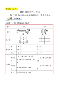 2022年小升初专题精炼 第17讲 长方体和正方体的认识、周长与面积 (2)