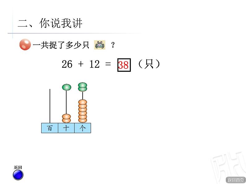 小学数学 青岛版 一年级下册 两位数加两位数的笔算（不进位）部优课件第4页