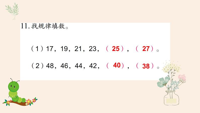 小学数学 苏教版 一年级下册 9复习 认识100以内的数部优课件第5页