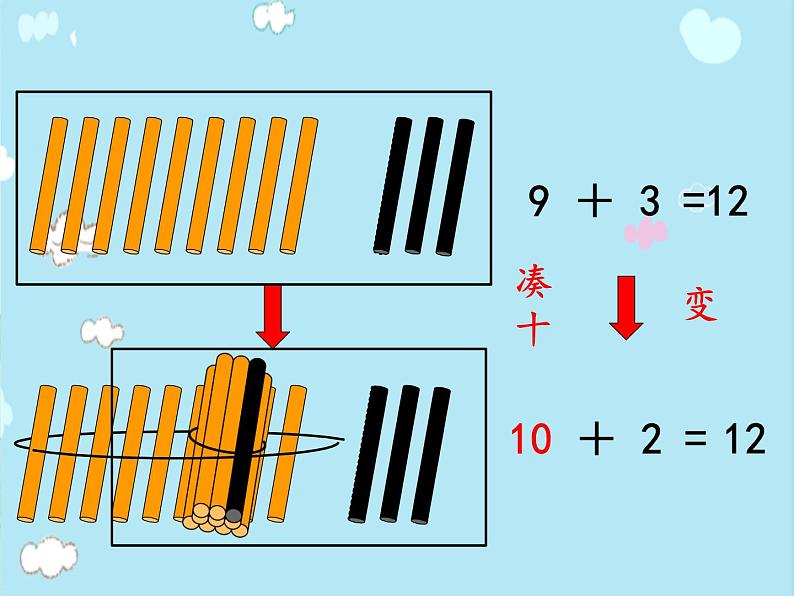 小学数学 西南师大版 一年级上册 9加几部优课件06