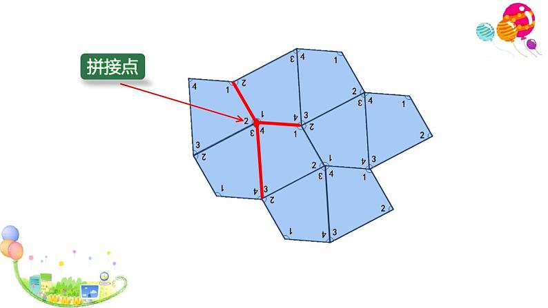 小学数学 青岛版 四年级下册 图形的密铺部优课件07