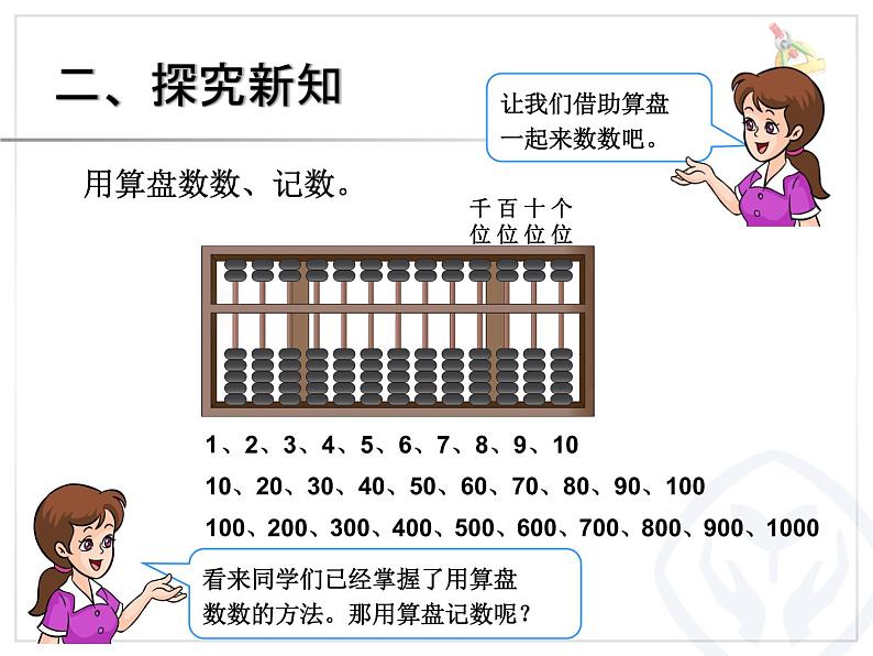 西师大版二下数学 1.5你知道吗 算盘 课件06