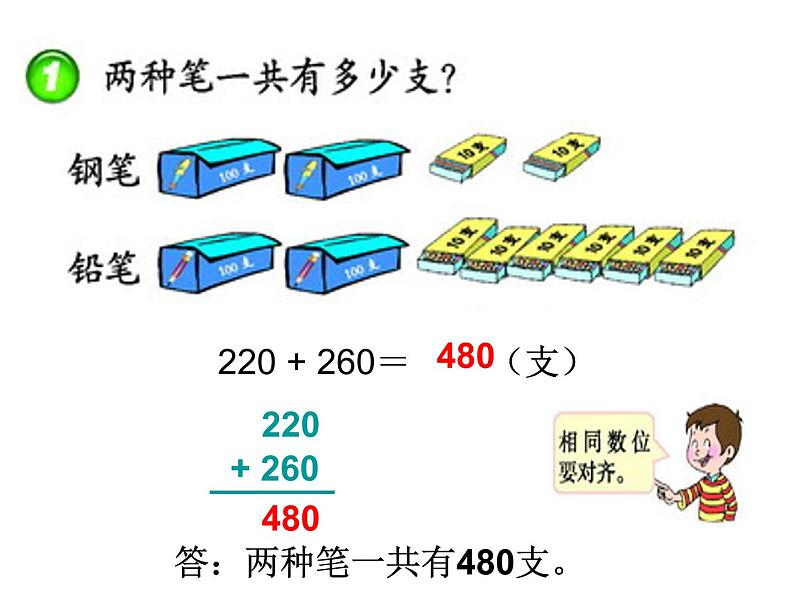 西师大版二下数学 3.2三位数的加法 课件第7页