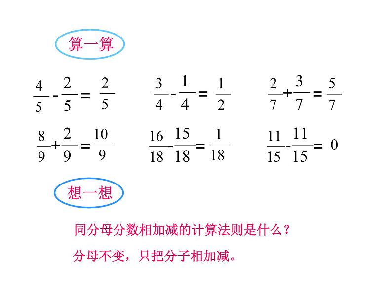 冀教版小学数学五下 2.4.1异分母分数加法和减法 课件05