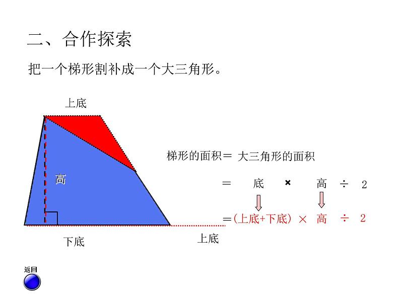 小学数学青岛版五四制四年级下册 2.3梯形的面积 课件第5页