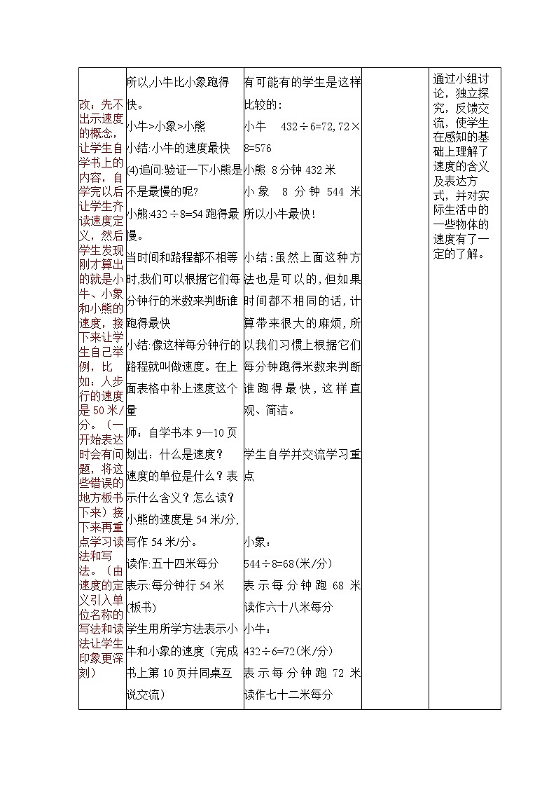 三年级下册数学教案-2.1 速度、时间、路程 ▏沪教版03
