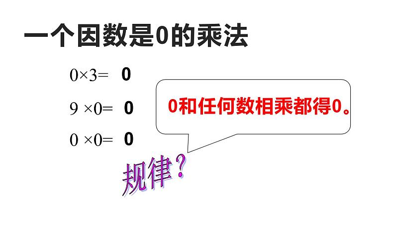 三年级数学上册课件-6.2  一个因数是0的乘法（25）-人教版（15张PPT）第6页