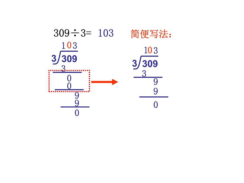 三年级下册数学课件-3.2 商中间或末尾有零的除法  ︳西师大版07