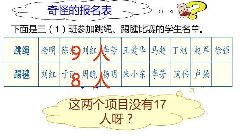 三年级数学上册课件-9.  数学广角——集合   人教版（共17张PPT）第4页