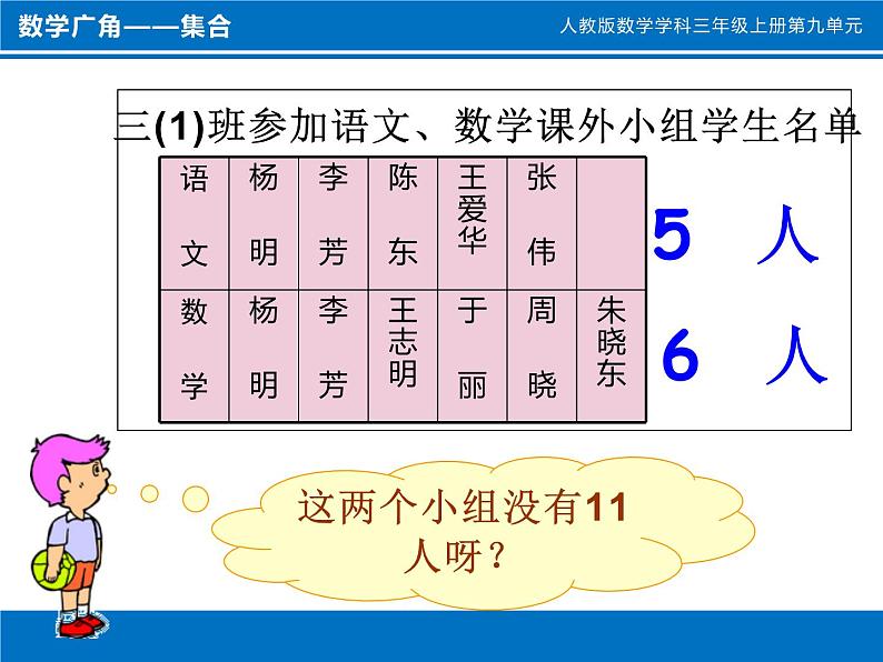 三年级数学上册课件-9.  数学广角--集合   人教版（共14张PPT）第5页