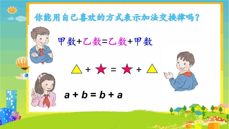 四年级数学下册课件-3.1加法运算定律-人教版（16张PPT）第8页