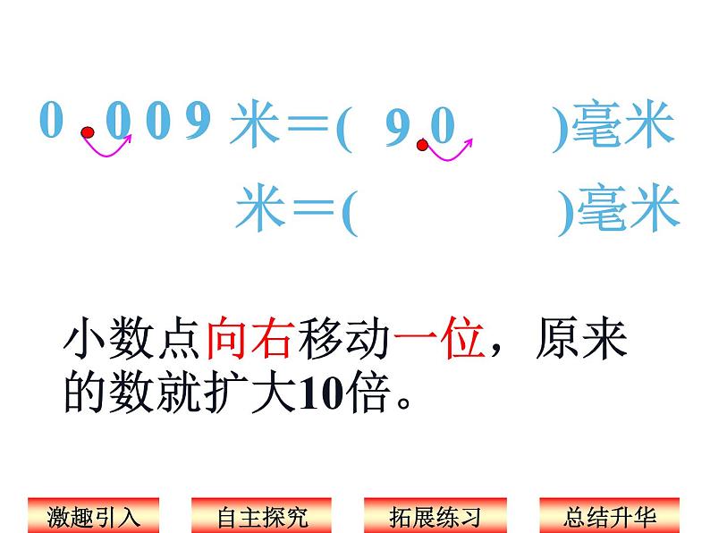 四年级数学下册课件-4.3 小数点移动引起小数大小的变化  人教版（共17张PPT））第8页