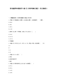 小学数学青岛版 (六三制)四年级下册二 节能减排--用字母表示数单元测试课后作业题