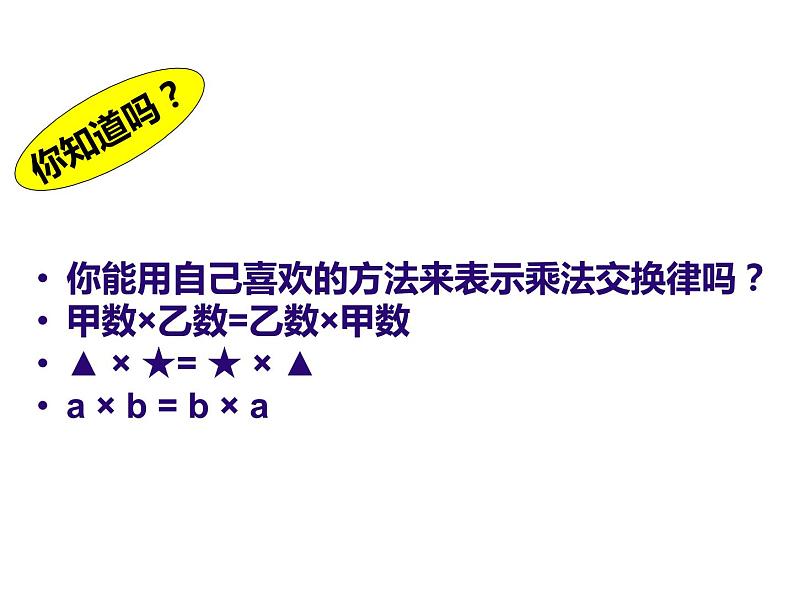 四年级数学下册课件 - 6乘法交换律和结合律及简便计算 - 苏教版（共20张PPT）第5页