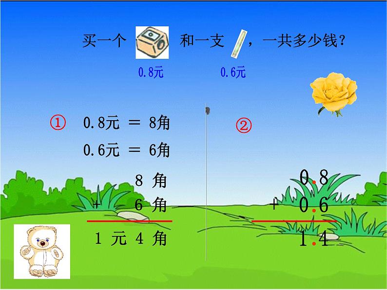 三年级下册数学课件-6.2 简单的小数加减法｜冀教版04