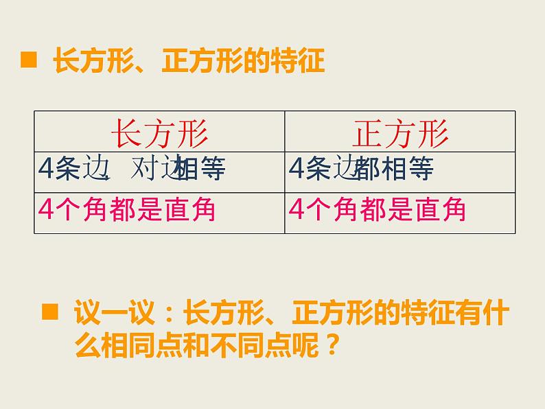 小学数学西师大版二年级下 4.1认识长方形和正方形 课件第7页