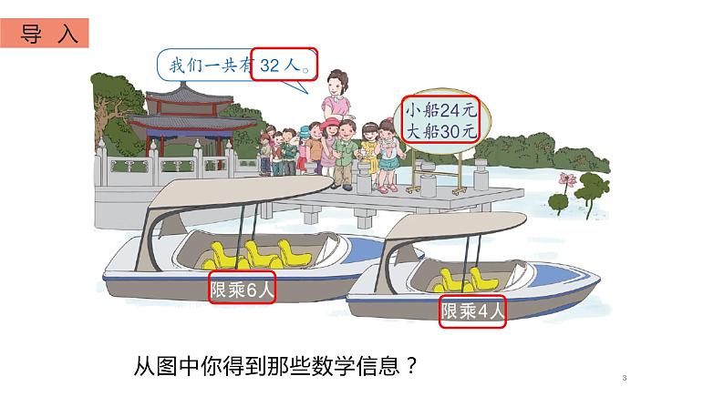 四年级数学下册课件-1.3 四则运算-租船问题 -人教版（共15张PPT）第3页