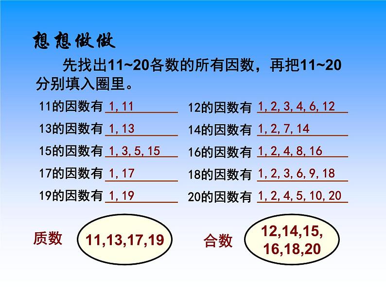 苏教版五下数学 3.5质数和合数 课件07