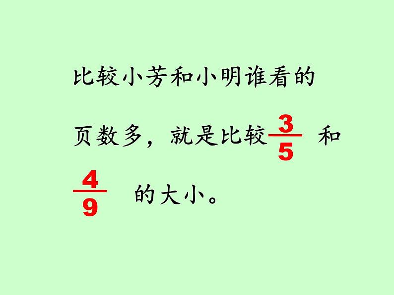 苏教版五下数学 4.12分数的大小比较 课件第3页