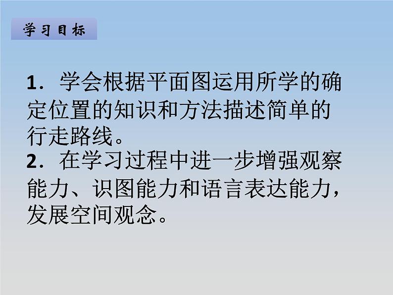 苏教版六下数学 5.3描述简单行走路线 说课课件第2页