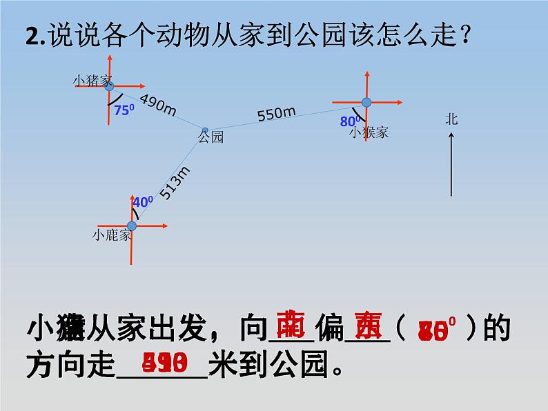 苏教版六下数学 5.3描述简单行走路线 说课课件第8页