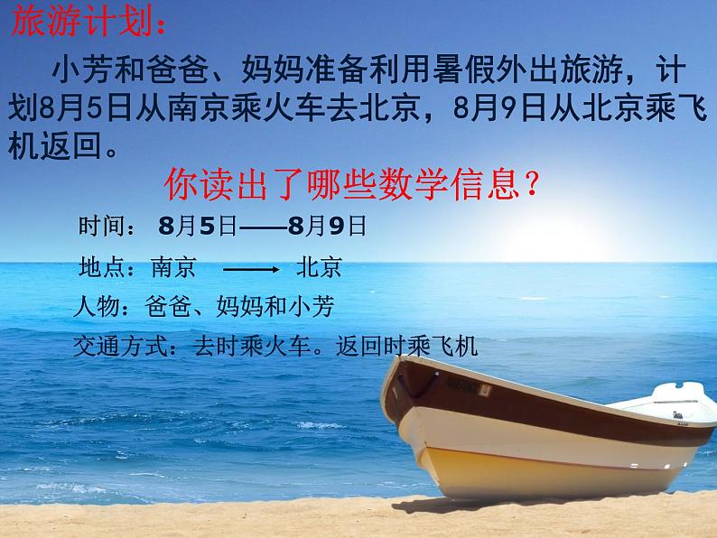 苏教版六下数学 7.4.1制订旅游计划 课件03