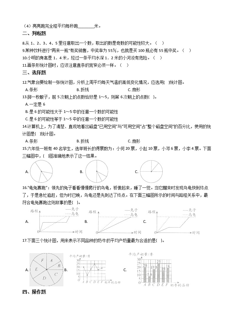 2022年小升初数学模块专项复习培优练习题  模块26《统计与可能性》（有答案，带解析）02
