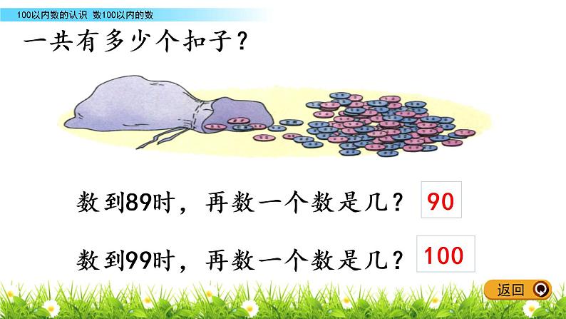 人教版数学一年级下册4.4  数数  同步教学PPT课件第5页