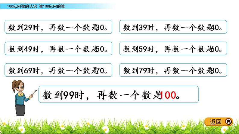 人教版数学一年级下册4.4  数数  同步教学PPT课件第7页