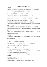 期末复习（试题）  人教版数学六年级下册（无答案）