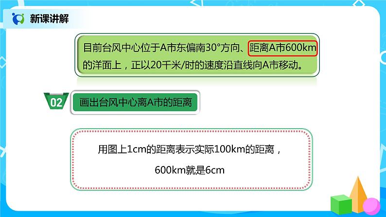 人教版小学数学六年级上册2.1《用方向和距离确定物体的位置》PPT课件+教学设计+同步练习08
